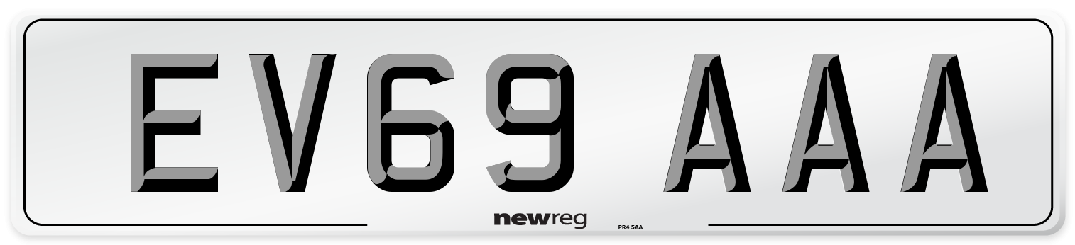 EV69 AAA Number Plate from New Reg